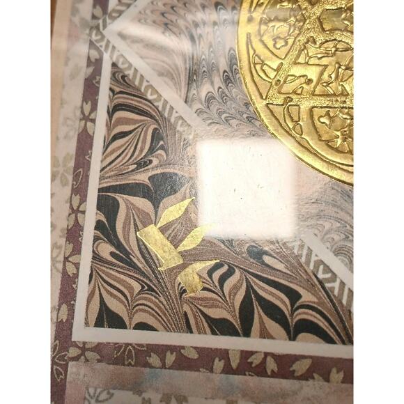 Exotic Star Of David Artist Signed Framed Gold Handpainted Mediterranean Culture - Picture 7 of 16